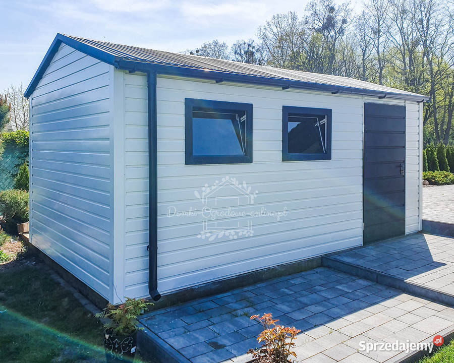 Schowek Domek Ogrodowy 4x5m Biały Antracyt Rynny kujawsko-pomorskie Grudziądz