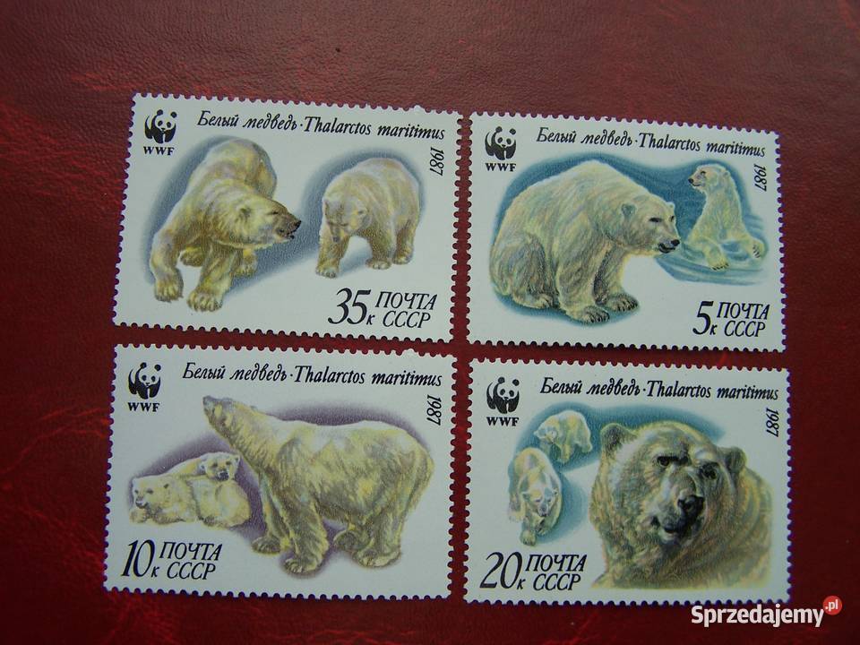 ZSRR 1987 MNH Mi 569497 Fauna Niedźwiedź Polarny Tychy