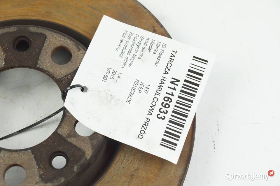 14TJET 140 RENEGADE TARCZA HAMULCOWA PRZÓD osobowe Lipno sprzedam