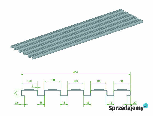 Panel podłogowy samonośny Lohr stal czarna ciężarowe kujawsko-pomorskie