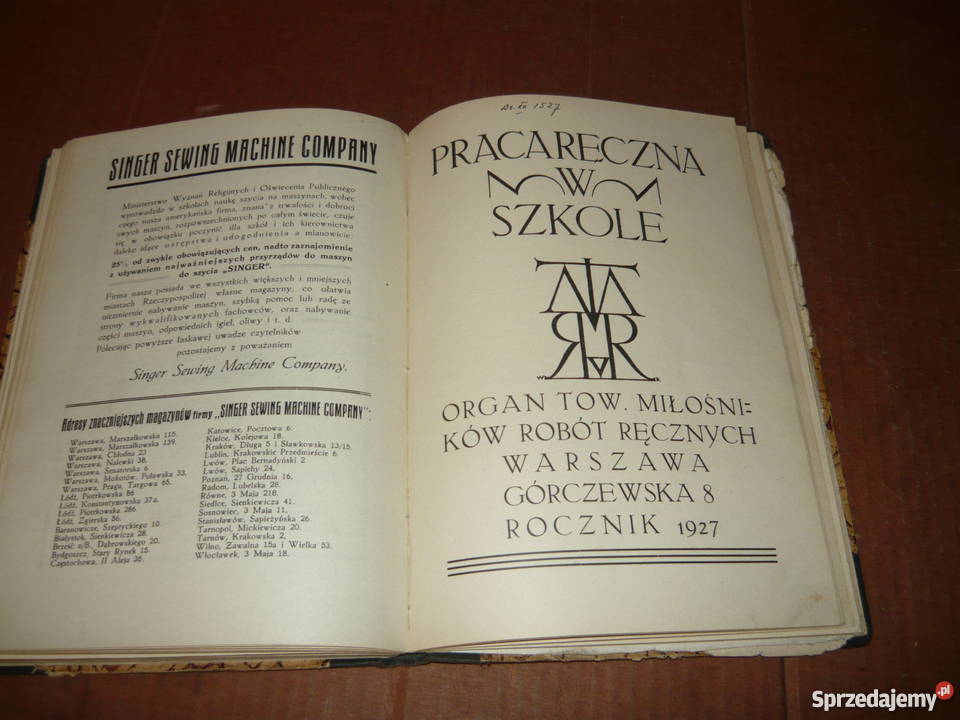 Praca Ręczna W Szkole 1927 rocznik Antykwariat