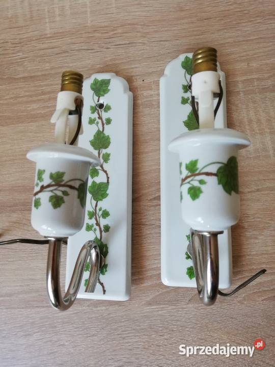 Porcelanowe kinkiety liście winogron Gorlice sprzedam