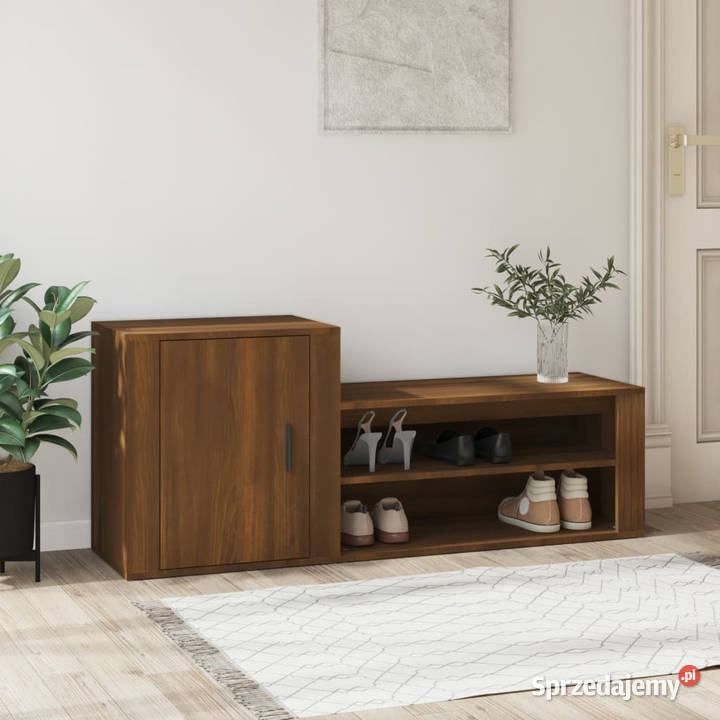 Półka na buty brązowy dąb 130x35x54 WM816751 Warszawa