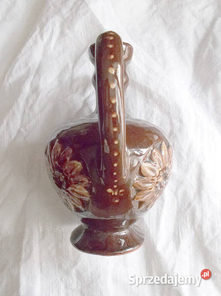 prl ceramika z kamionki brązowy dzbanek Bydgoszcz