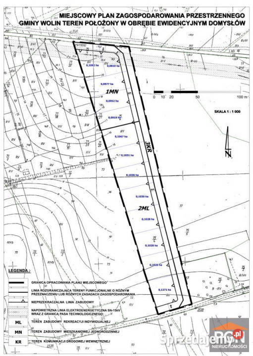 Grunt Domysłów 810m 33m sprzedam