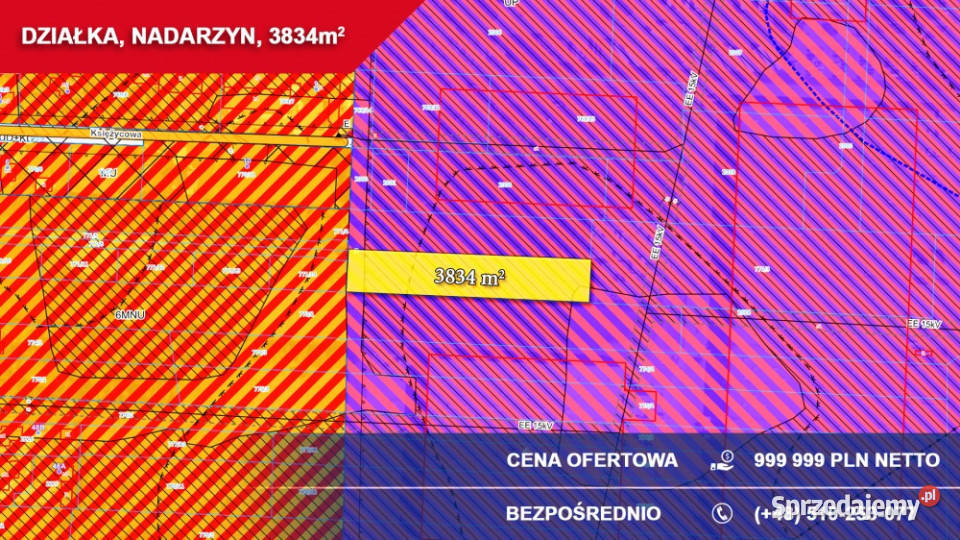 Działka przemysłowousługowa 3834 m NADARZYN