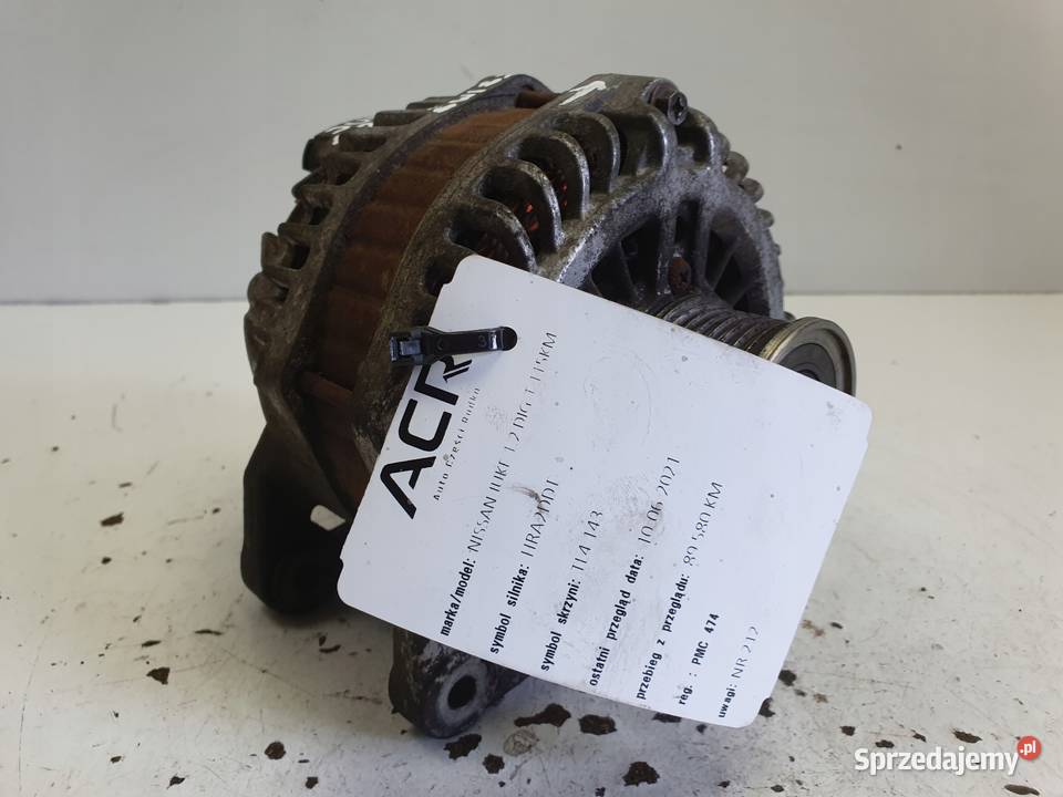 ALTERNATOR Nissan Juke I F15 lift 12 DiGT Chełm sprzedam