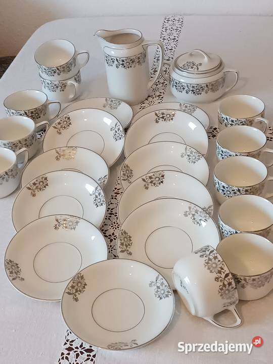 Porcelana KPM filiżanki mlecznik cukiernica Gorlice
