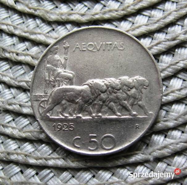 Wlochy 50 centasimi 1925r Kalisz