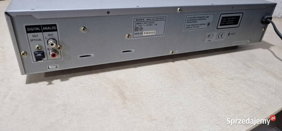 SONY odtwarzacz CD player CDP XE 270 CDPXE270 Elektronika Międzychód