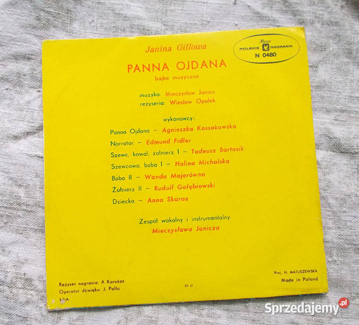 prl płyta winylowa z bajką Panna Ojdana winyl Szczecin