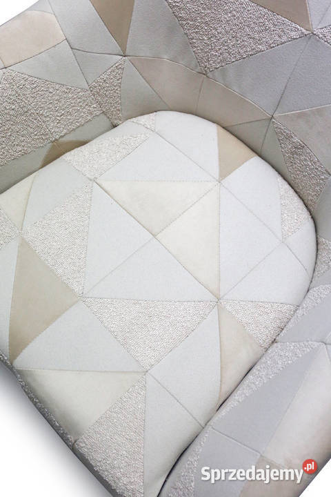 Fotel Patchwork Kubełkowy Retro Nowoczesny Kazimierz Biskupi