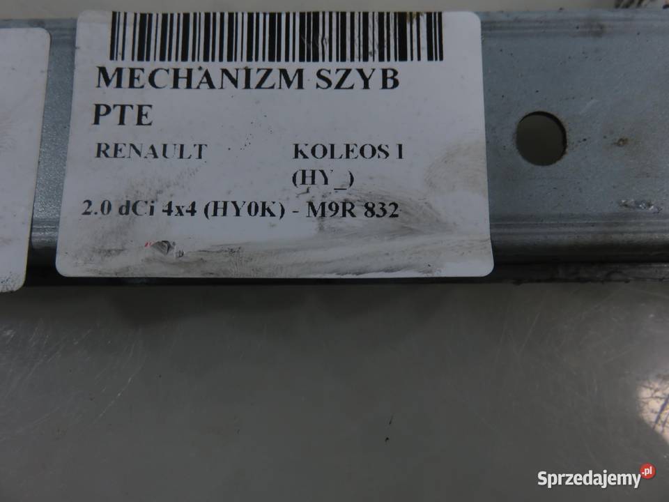 PODNOŚNIK SZYBY PRAWY TYLNY RENAULT KOLEOS I