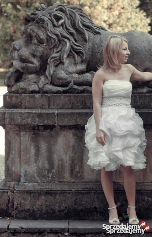 Krótka suknia ślubna Sarah Danielle Destinations łódzkie Piotrków Trybunalski