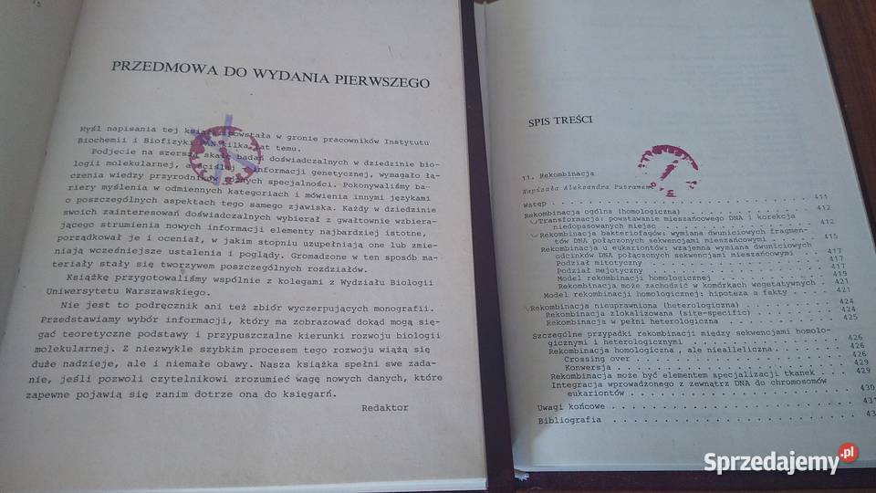 Biologia molekularna informacja genetyczna 12 Gdańsk sprzedam