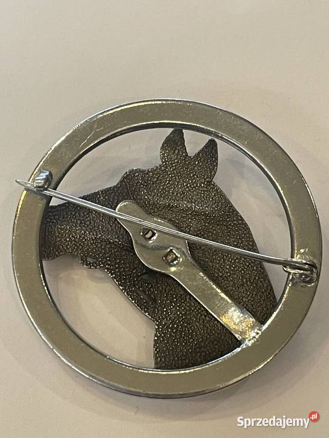 Broszka jeździecka vintage Antyki, Sztuka, Kolekcje Kraków