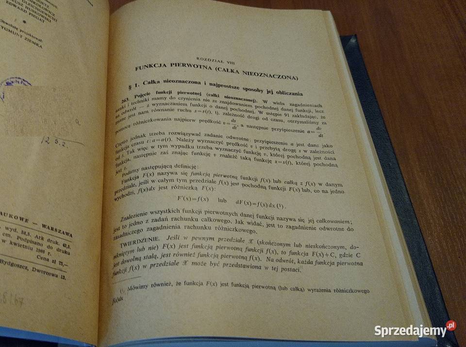 Rachunek różniczkowy i całkowy 2 Fichtenholz Gdańsk