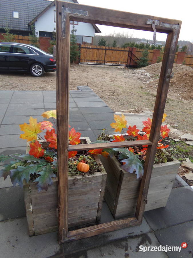 Stare okno rama okienna retro loft lustro Ełk