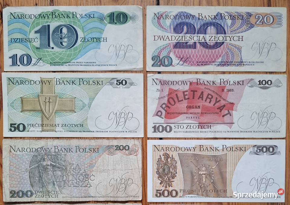 Zestaw Banknotów I PRL Gliwice sprzedam