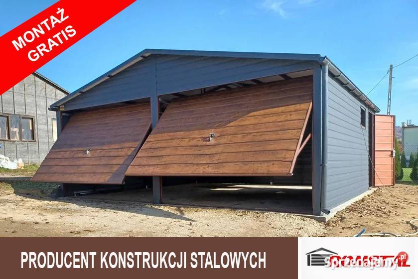 GRAFITOWY Garaż Blaszany 6x6 Garaże Blaszane Szczytna