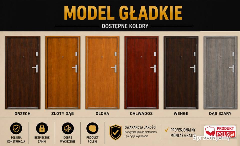 Drzwi wejściowe zewnętrzne z montażem akustycznr Kraków sprzedam