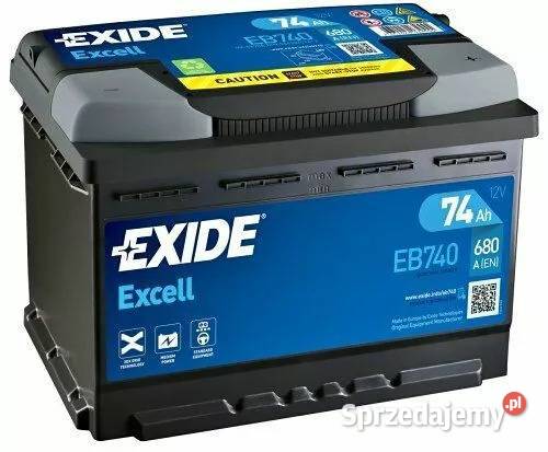 Akumulator 74Ah 680A Exide Excell DARMOWY DOWÓZ Układ elektryczny, zapłon Tychy