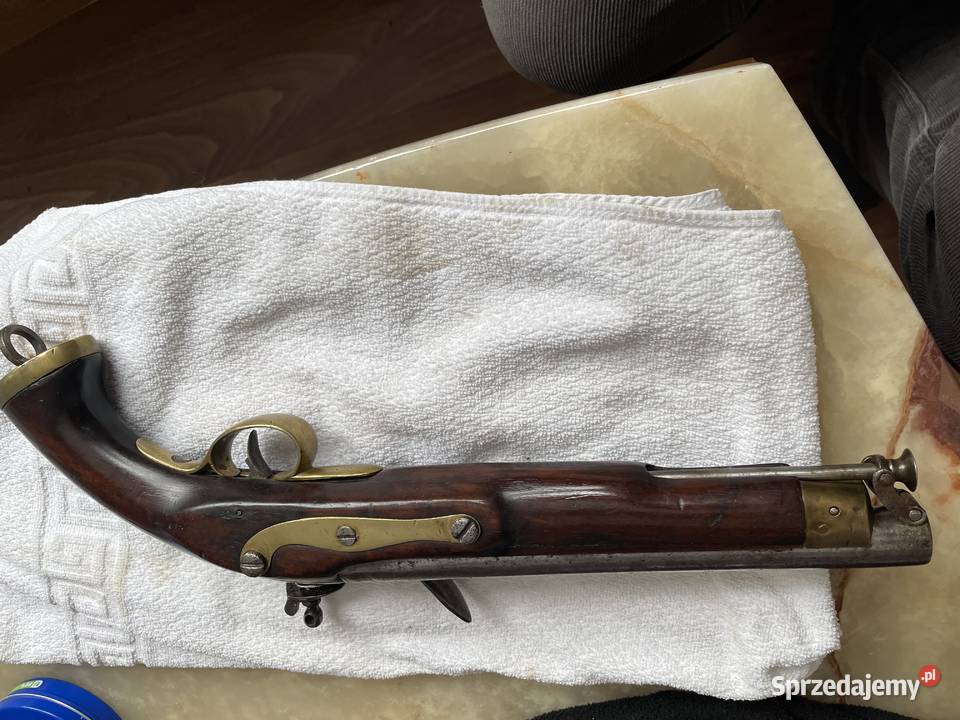 Angielski pistolet wojskowy skałkowy