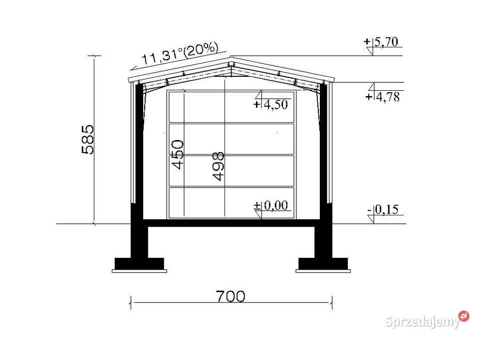 Hala Stalowa Wiata Projekty HB 7x25 małopolskie Kraków