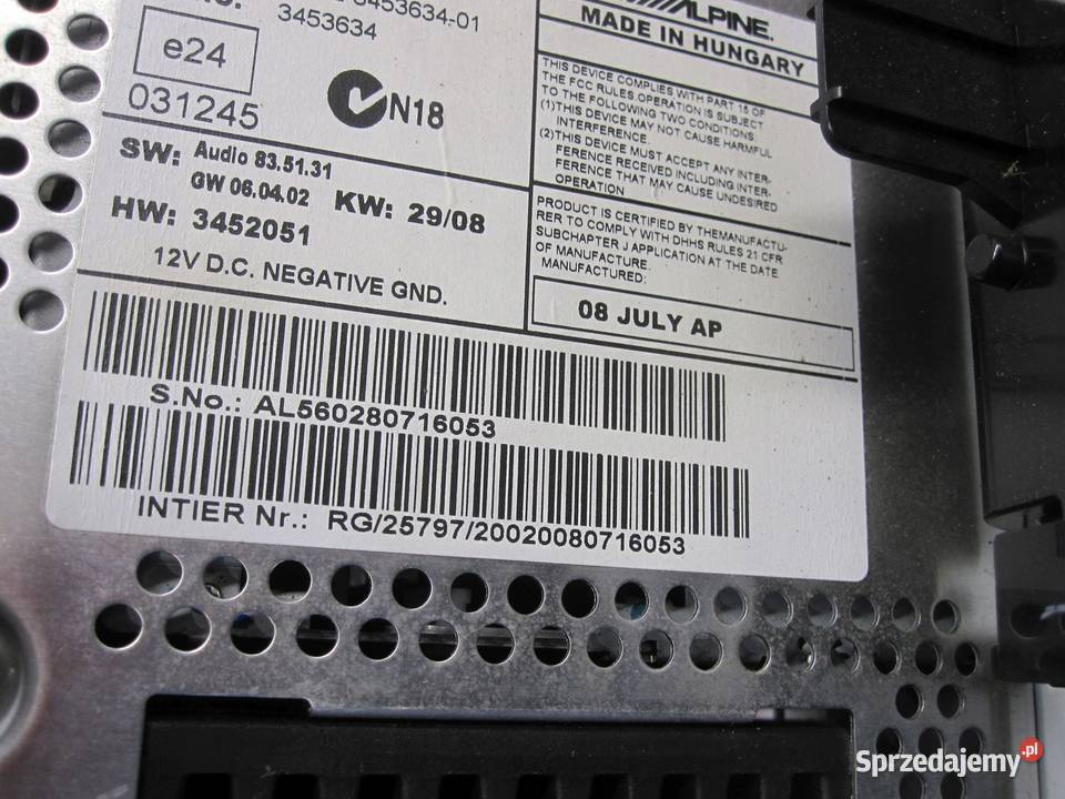 MINI CLUBMAN I 08r radio CD panel radia 3453634