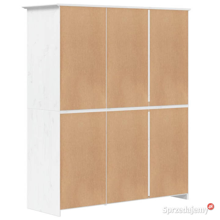 Szafa BODO biała 146x535x173 lite drewno sosnowe