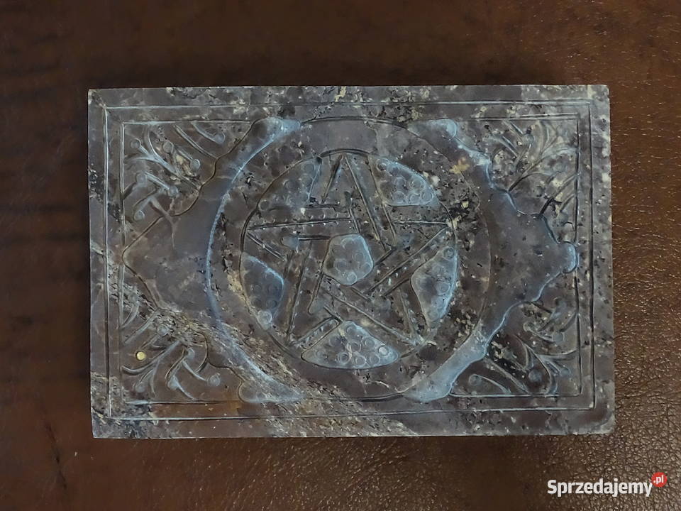 Szkatułka z kamienia pentagram wzory celtyckie Biłgoraj