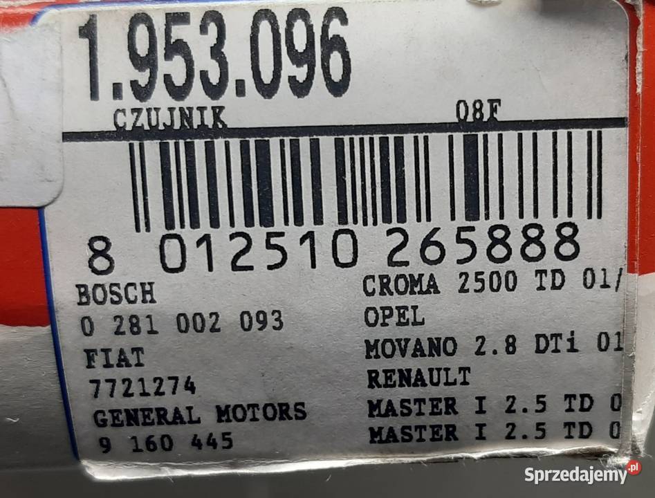 CZUJNIK WAŁU KORBOWEGO OPEL MOVANO MASTER I II