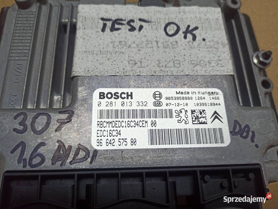 307 KOMPUTER BSI ZESTAW STARTOWY CITROEN C4 I 16 Komputery dolnośląskie Bolesławiec