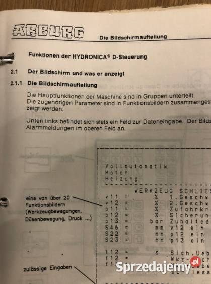 DTR Arburg 320210750 D instrukcja DTR Hydronica