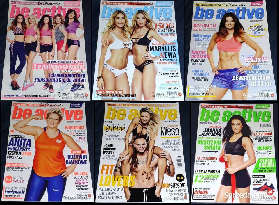 Be Active Ewa Chodakowska 19 czasopism Chełm sprzedam