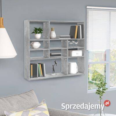 vidaXL Półka ścienna szarość betonu 90x16x78 Warszawa