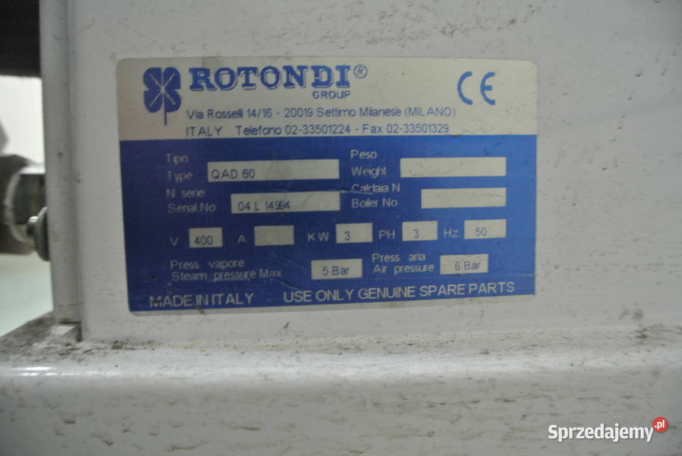 MANEKIN PAROWY Z PAROWNICĄ ROTONDI QAD60