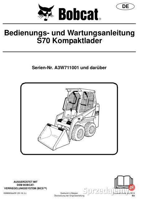 Bobcat S70 S450 instrukcja obsługi DTR Poradniki, albumy i reportaże Kielce