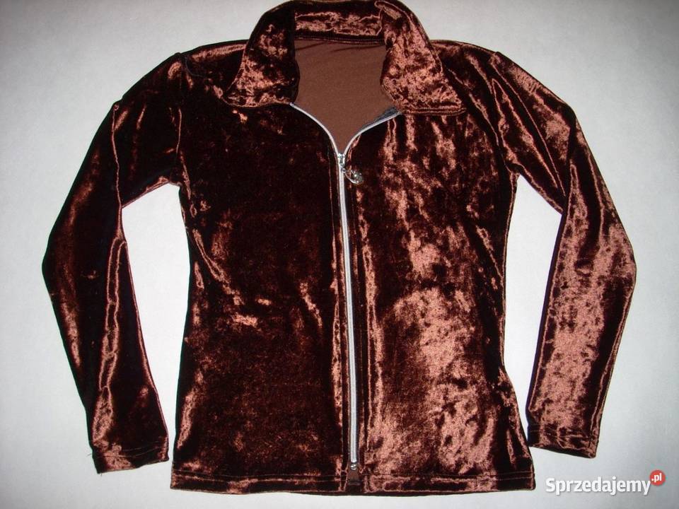 Bluza Welurowa Welur na Zamek 34 36