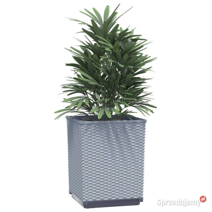 Donice 2 jasnoszare 30x30x37 polipropylen