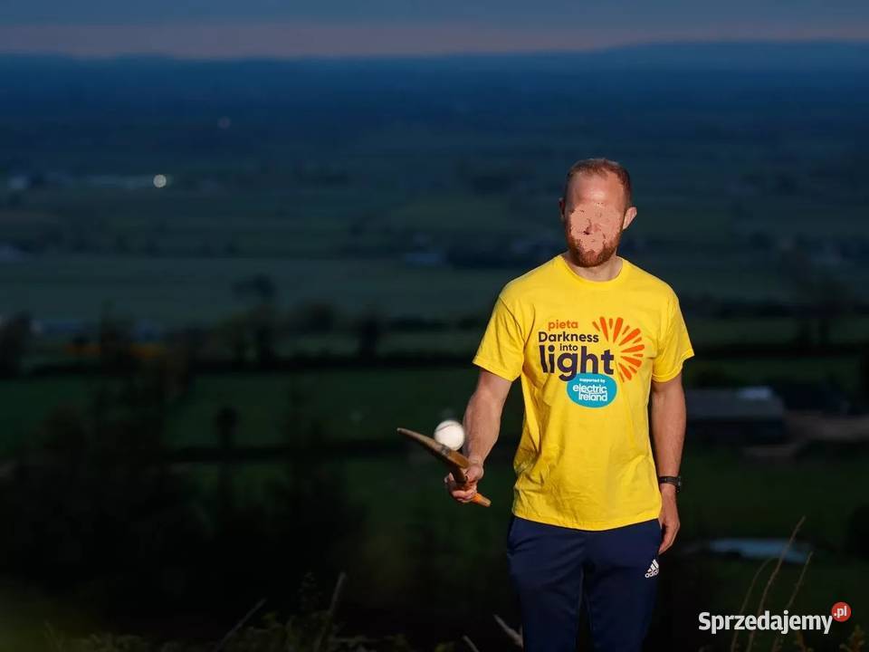 bawełniana koszulka tshirt żółta z napisami r L Odzież codzienna Zamość