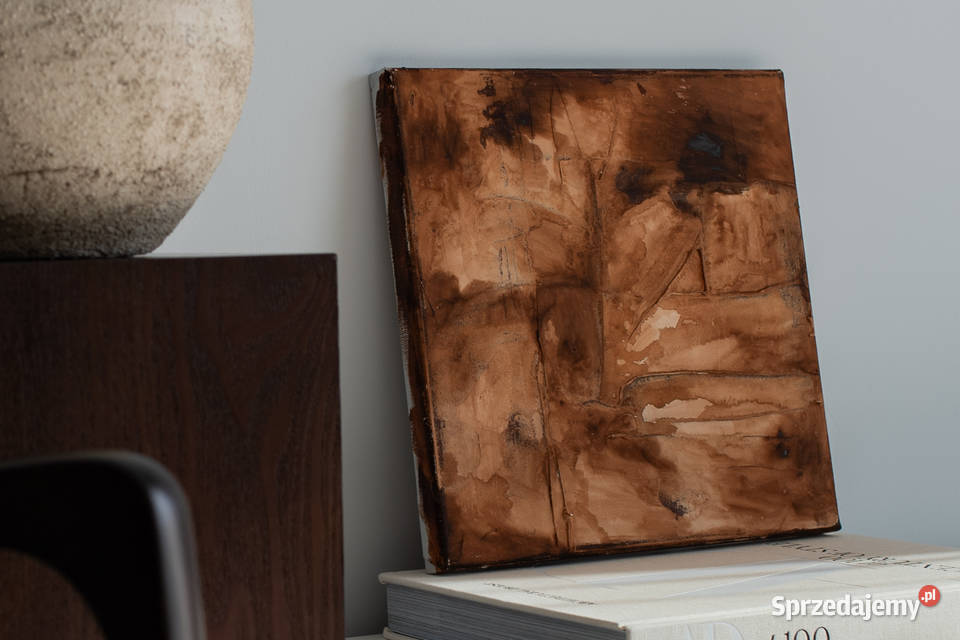 Obraz strukturalny 30x30 Terakota i Karmel brązowy wielkopolskie Poznań