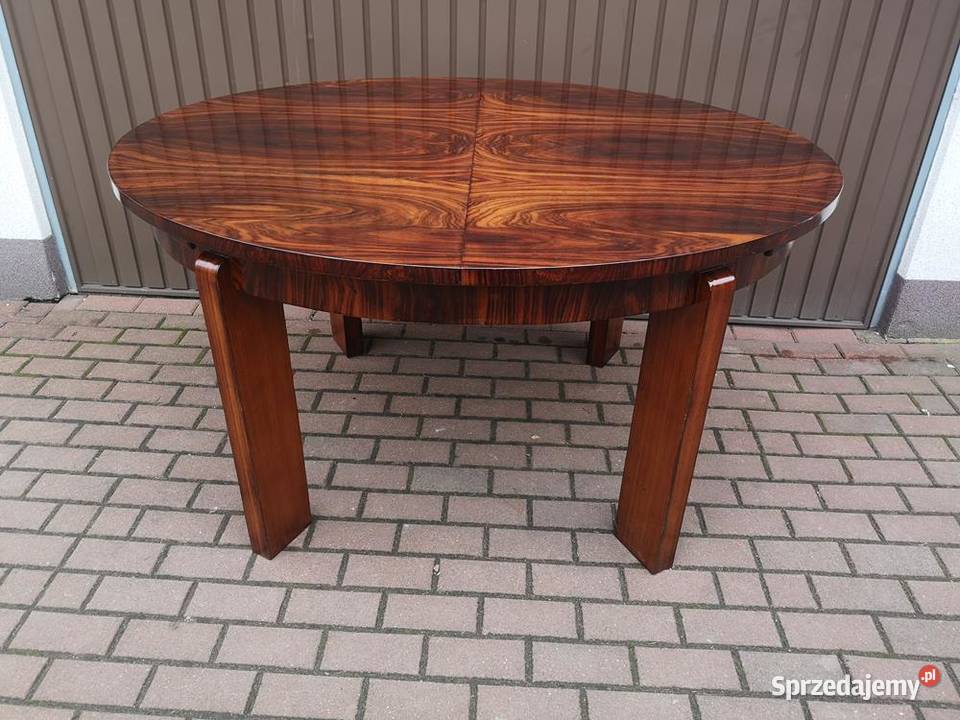 Stół ArtDeco Owalny Palisander Antyk Stary Swarzędz