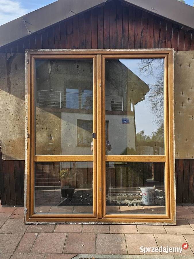 Drzwi tarasowe podwójne veka Augustów sprzedam