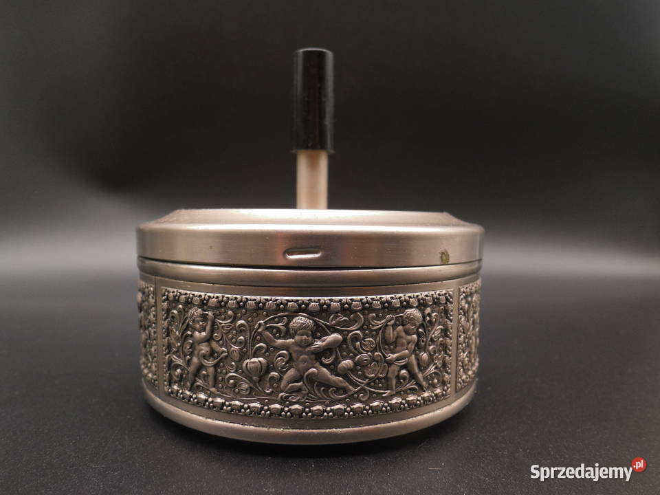 Popielniczka obrotowa metalowa Antyki Raszków sprzedam