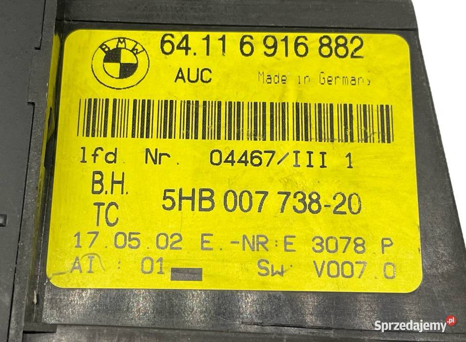 Panel ogrzewania klimatyzacji BMW E46 Kraków