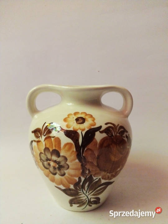 wazon amfora fajans Koło vintage PRL Dekoracje i ozdoby śląskie