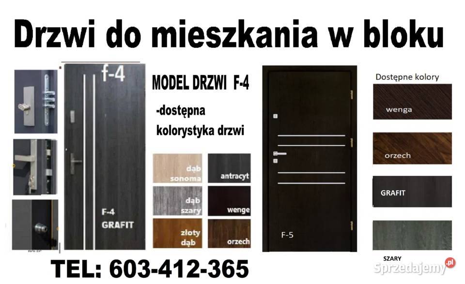 Drzwi z montażem wejściowe zewnętrzne RĘKI Łódź