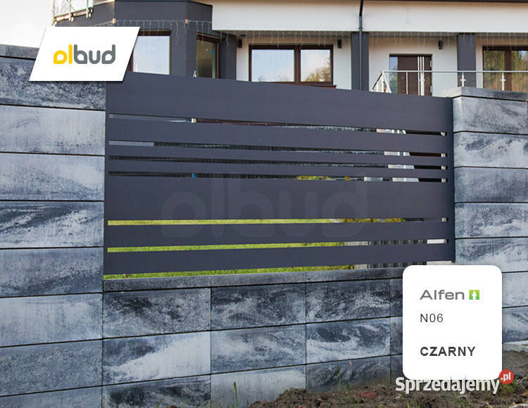 Ogrodzenie aluminiowe grafit ALFEN N06 Rumia