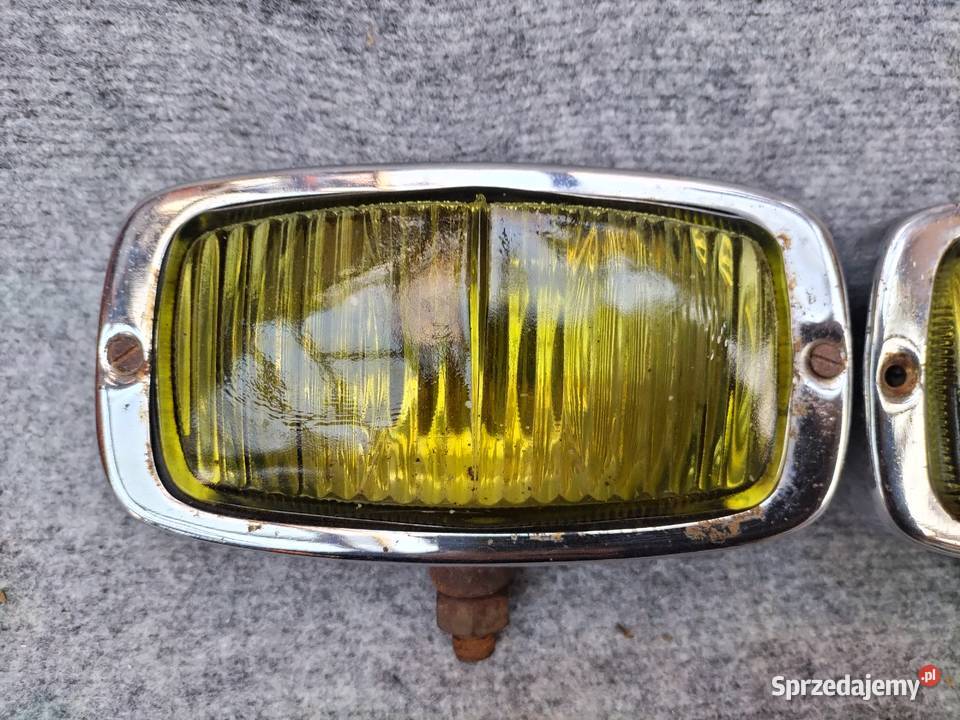 Stare żółte halogeny chrom JKlein Kraków Leszno